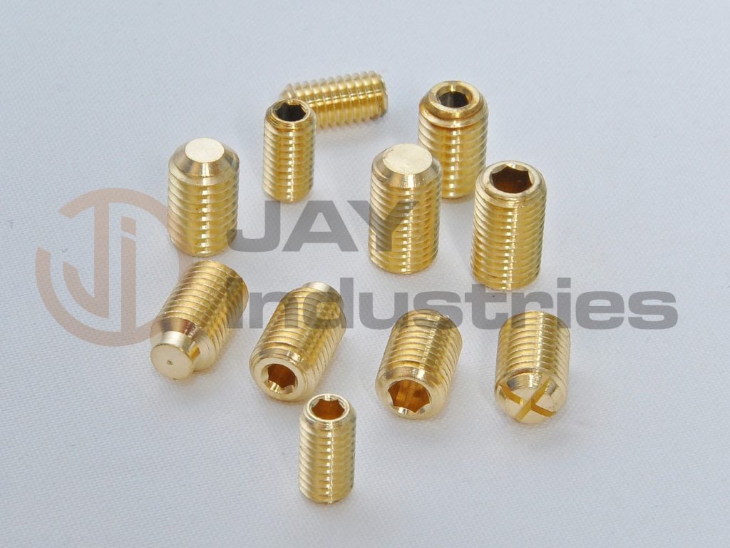 Brass Allen key and Slotted grub screw