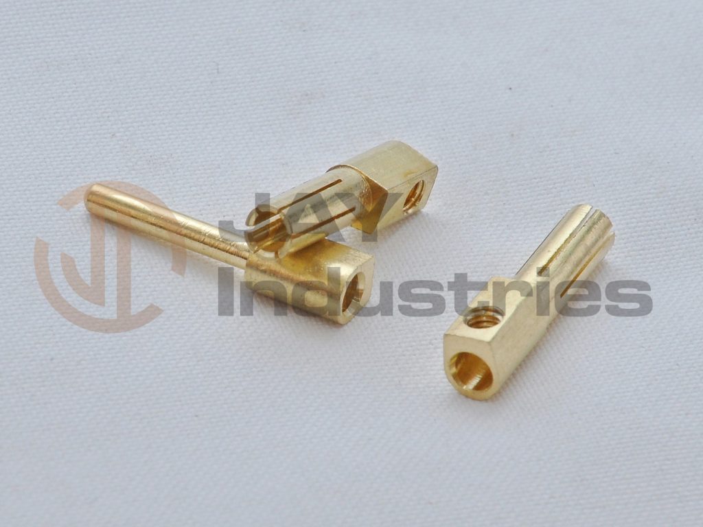 Brass Female pin with wire connector