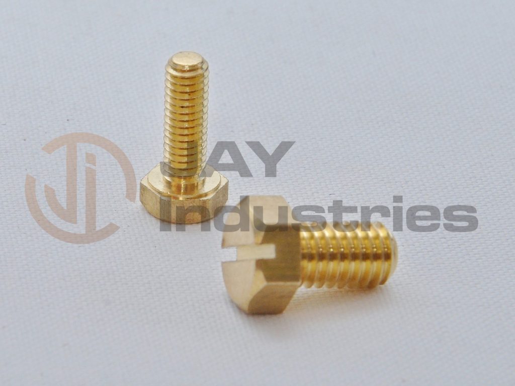 Brass Hex Sloted Screw