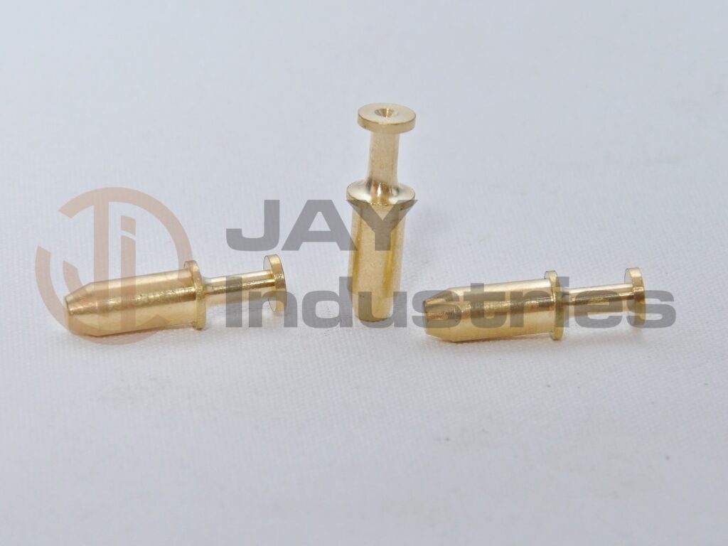 Brass Special Turned pin with 0.6mm hole