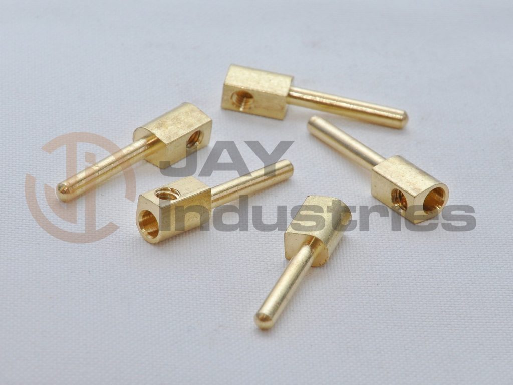 Brass male pin with wire connector
